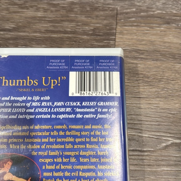 Anastasia animated movie on VHS. Tape is in excellent condition. - Picture 3 of 5